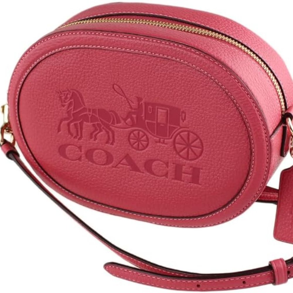 Coach Camera Bag With Horse And Carriage Pink